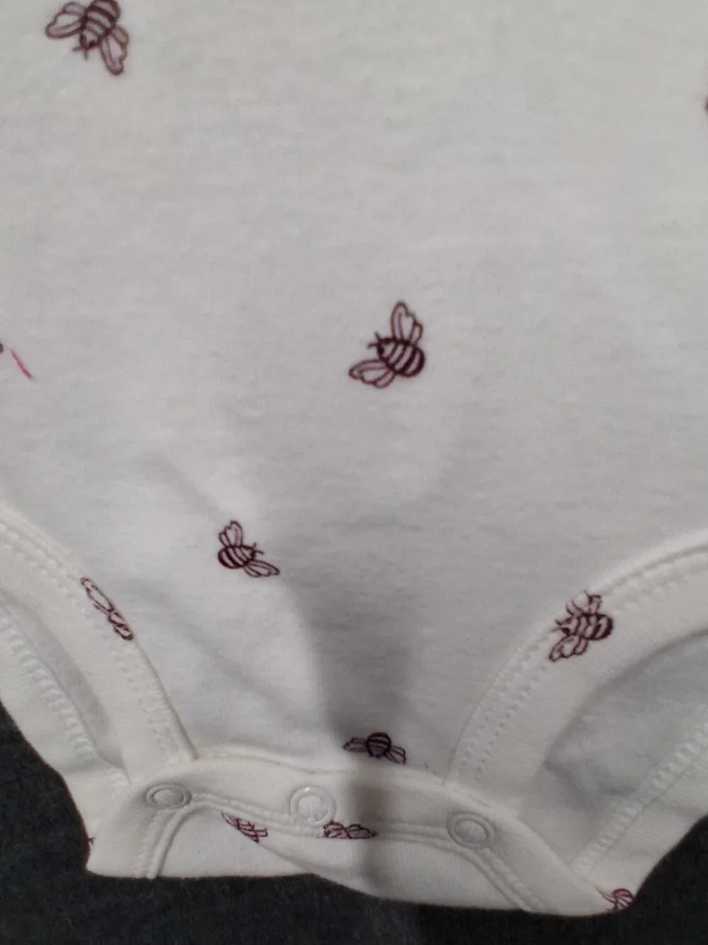 Carters infant girls onesie size 3 months white good condition